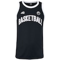 Camiseta Regata Masculina Adams Basquete Dry PRETO/BRANCO