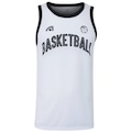 Camiseta Regata Masculina Adams Basquete Dry BRANCO/PRETO