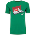 Camiseta Masculina Puma Manga Curta Graphics Sneaker Box Tee VERDE