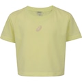 Blusa Cropped Infantil ASICS Manga Curta AMARELO CLARO
