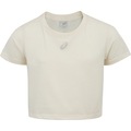 Blusa Cropped Infantil ASICS Manga Curta OFF WHITE