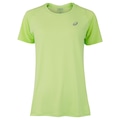 Camiseta Feminina ASICS Manga Curta Respirável VERDE