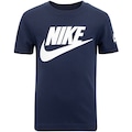 Camiseta Infantil Nike Manga Curta Futura Evergreen AZUL ESCURO