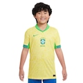 Camisa o Brasil I 2024/25 Nike Torcedor Pro Infantil AMARELO/VERDE CLA