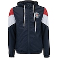 Jaqueta Corta-Vento do PSG Balboa Masculina com Capuz Windbreaker AZUL ESCURO