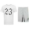 Conjunto Jordan Infantil Nike MVP 23 Camiseta + Bermuda BRANCO/CINZA