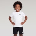 Conjunto Infantil Nike Kids Club Camiseta + Bermuda BRANCO/PRETO