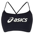 Top Fitness com Bojo Fixo ASICS Logo Alça Cruzada Baixa Sustentação Adulto PRETO
