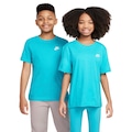 Camiseta Juvenil Nike Manga Curta Sportswear Embroidered Future AZUL