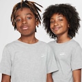 Camiseta Juvenil Nike Manga Curta Sportswear Embroidered Future CINZA CLARO