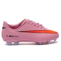 Chuteira de Campo Nike Mercurial Vapor 15 Club - Infantil ROSA/VERMELHO