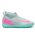 Chuteira Society Infantil Nike Mercurial Zoom Superfly 10 Academy AZUL CLARO