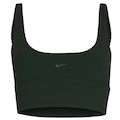 Top Fitness Sem Bojo Nike Baixa Sustentação Wide Rib Bra Adulto VERDE ESCURO