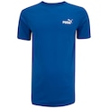 Camiseta Básica Masculina Puma Logo Pequena AZUL