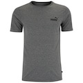 Camiseta Básica Masculina Puma Logo Pequena CINZA ESCURO/BRANCO