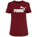 Camiseta Feminina Puma Manga Curta ESS Tee Logo VERMELHO
