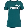 Camiseta Feminina Puma Manga Curta ESS Tee Logo VERDE