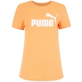 Camiseta Feminina Puma Manga Curta ESS Tee Logo LARANJA