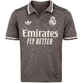 Camisa Polo do Real Madrid III 24/25 adidas Infantil Torcedor CINZA