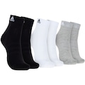 Kit de Meia adidas Cano Baixo 3 Pares Adulto BRANCO/PRETO