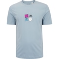 Camiseta Masculina adidas Manga Curta Graphic AZUL CLARO