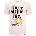 Camiseta Masculina adidas Manga Curta Graphic ROSA CLARO