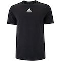 Camiseta Masculina adidas Manga Curta Mescla Logo PRETO