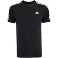 Camiseta Masculina adidas Manga Curta 3 Stripes PRETO/BRANCO