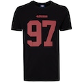 Camiseta do San Francisco 49ers NFL Masculina Player Bosa NF016 PRETO