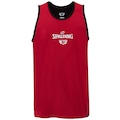 Camiseta Regata Masculina Spalding Dupla Face PRETO/VERMELHO