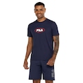 Camiseta Masculina Fila Manga Curta Regular Classic AZUL ESCURO