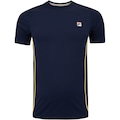 Camiseta Masculina Fila Manga Curta Tennis Mach AZUL ESC/AMARELO