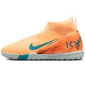 Chuteira Society Infantil Nike Zoom Mercurial Superfly 10 Academy Kylian Mbappé LARANJA/AZUL