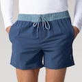 Bermuda Masculina Oxer Swim Liso Contraste AZUL ESC/AZUL CLA
