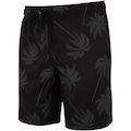 Bermuda Masculina Oxer Swim Estampado Longo PRETO