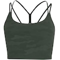 Top Fitness com Bojo Removível Oxer Camuflado Premium Baixa Sustentação Adulto VERDE ESCURO