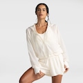 Jaqueta Feminina Corta-Vento Light Aba Removível Abertura para Dedo Oxer OFF WHITE