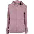 Jaqueta de Moletom Feminina Oxer com Capuz Bex Selado ROSA CLARO
