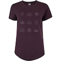 Camiseta Feminina Oxer Manga Curta Estampada Refletivo ROXO ESCURO
