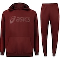 Conjunto de Agasalho Masculino ASICS Interlock Fechado VINHO