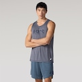 Bermuda Masculina ASICS Malha 2 em 1 Elástico Logo AZUL