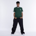 Camiseta adidas Manga Curta 3 Stripes VERDE ESCURO