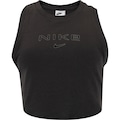 Opção de cor CINZA ESCURO de Blusa Cropped Nike Sportswear Rib CRP Tank OP