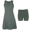 Opção de cor VERDE de Vestido Racket Jacquard com Bermuda ASICS Adulto