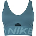 Top Fitness com Bojo Removível Nike Média Sustentação Indy Plung Bra Bold Adulto AZUL