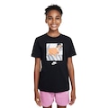 Camiseta Juvenil Nike Manga Curta Sportswear Adapt Boo PRETO