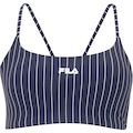 Top Fitness com Bojo Removível Fila Média Sustentação Future Sports Pinstripes Flow Adulto AZUL ESCURO