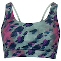 Top Fitness sem Bojo Oxer Média Sustentação Print Animal Color Adulto VERDE CLA/ROXO