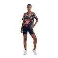 Camiseta Feminina Farm Dry Fit Vôo Pássaros AZUL ESC/ROSA