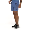 Opção de cor AZUL/AZUL ESC de Bermuda Masculina ASICS Logo Estourado